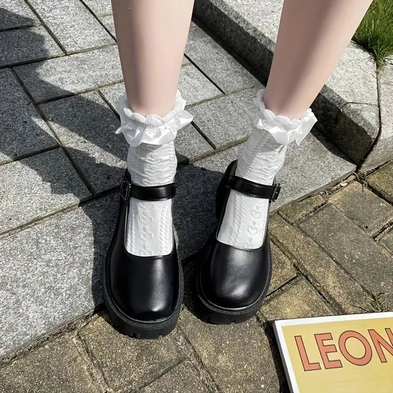 Japanese Lolita Mary Jane Cosplay Heels for Girls & Women - silverfoxgoods